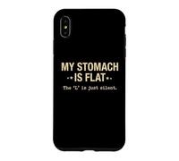 My Stomach is Flat Anti Diet Food Lover Sarcastique Coque pour iPhone XS Max