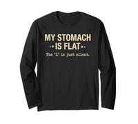 My Stomach is Flat Anti Diet Food Lover Sarcastique Manche Longue