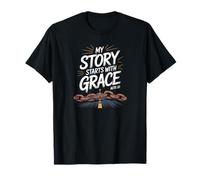 My Story Starts with Grace Acts 22 Citation chrétienne T-Shirt