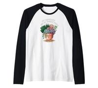 My Succulents are My Favorite People Funny Plant Lover Manche Raglan