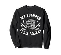 My Summer Is All Booked Funny Bookworm Reading Gift Sweatshirt