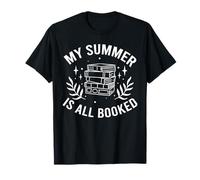 My Summer Is All Booked Funny Bookworm Reading Gift T-Shirt