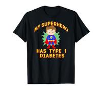 My Superhero A Type 1 Diabetes T1D Brown Haired Boy Meme T-Shirt