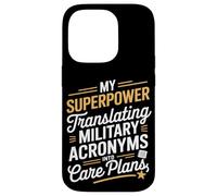 My Superpower Traduire les acronymes militaires VA Nurse Coque pour iPhone 14 Pro