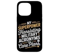 My Superpower Traduire les acronymes militaires VA Nurse Coque pour iPhone 14 Pro Max
