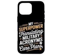 My Superpower Traduire les acronymes militaires VA Nurse Coque pour iPhone 16 Pro Max