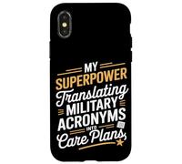 My Superpower Traduire les acronymes militaires VA Nurse Coque pour iPhone X/XS