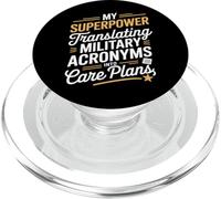 My Superpower Traduire les acronymes militaires VA Nurse PopSockets PopGrip pour MagSafe