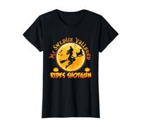 My Swedish Vallhund Rides Shotgun Dog Halloween Costume T-Shirt Graphique avec Valeur