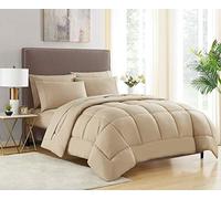 My Sweet Home Parure de lit Luxueuse en Microfibre avec garnissage en Peluche, Taupe, lit Double