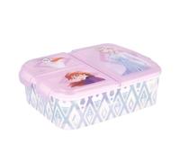 My sweety pop - Boîte à goûter - Lunch box - Pour enfant - Crèche - Maternelle - Ecole - Vacances - Repas - 19.5 cm - Idée Cadeau - 3 compartiments - La Reine Des Neiges - Rose - Fille