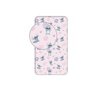 My sweety pop - Drap Housse Fille Stitch Rose - 1 Piece - Enfant - 1 Personne - Coins Elastiques - 90 x 200 cm - 100% Coton