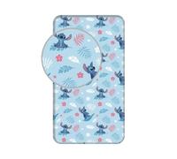 My sweety pop - Drap Housse Stitch Bleu 90 x 200 cm Coton | Design ludique pensé pour les enfants, qualité et solidité au quotidien.