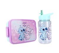 My sweety pop - Ensemble repas - Boîte à goûter + Gourde - Lunch box - Hydratation - Stitch - Pour enfant - Crèche - Maternelle - Ecole - Vacances - Repas - Pour Fille - Bleu - Idée Cadeau
