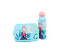 My sweety pop - Ensemble repas fille - Boîte à goûter + Gourde - Lunch box - Hydratation - Pour enfant - Crèche - Maternelle - Ecole - Vacances - Repas - Idée Cadeau - La Reines des Neiges - Rose/Bleu