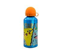 My sweety pop - Gourde - Aluminium - Pour enfant - Crèche - Maternelle - Ecole - Vacances - Repas - 17,5 cm - 400 ml - Hydratation - Idée Cadeau (Pokémon - Bleu)