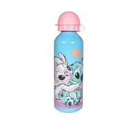 My sweety pop Gourde Enfant Lilo et Stitch | Bouteille d'Eau Aluminium 500 ml | Licence Officielle Disney | Idéal École Sport Rentrée Scolaire | Accessoire Cadeau Garçon Fille (Stitch & Angel - bleu)