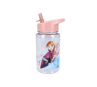 My sweety pop - Gourde Plastique reine des neiges - Pour enfant - Crèche - Maternelle - Ecole - Vacances - Repas - 12 cm - 450 ml - Hydratation - Idée Cadeau - Orange/Transparente