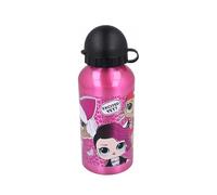 My sweety pop - Gourde pour enfant Aluminium Lol Surprise - Pour enfant - Crèche - Maternelle - Ecole - Vacances - Repas - 17,5 cm - 400 ml - Hydratation - Idée Cadeau - Noir/Rose