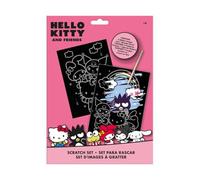My sweety pop | Kit de Papeterie Scratch Hello Kitty and Friends | Loisirs Créatifs Enfant dès 3 Ans | Set de 2 Cartes à Gratter avec Stylet Inclus | Activité Manuelle Sanrio Format 23x30 cm