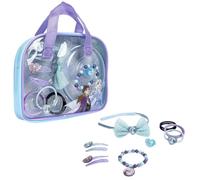 My sweety pop - La Reine des Neiges - Trousse Accessoires Cheveux et Bijoux - Serre-tête, Bracelet, Bague, Barrettes & Élastiques - 12 Pièces - Disney Frozen