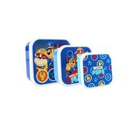 My sweety pop - lot de 3 boites a gouter - Boîte à goûter - Lunch box - Pour enfant - Crèche - Maternelle - Ecole - Vacances - Repas - 11,5 cm (Pat Patrouille - Bleu)