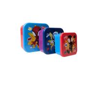 My sweety pop - Lot de 3 boîtes à goûter Spidey - Lunch box empilables 11,5 cm - Enfant - Crèche, maternelle, école, vacances - Rouge/Bleu/Violet