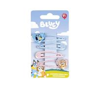 My sweety pop | Lot de 4 Barrettes à Cheveux Bluey | Pinces Crocodile 5.5 cm pour Fille | Accessoires Coiffure Bluey et Bingo Pailletés Rose et Bleu | Idée Cadeau Anniversaire et École Enfant