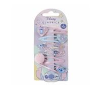 My sweety pop | Lot de 6 Pinces à Cheveux Disney Stitch et Angel | Barrettes Clic-Clac Coeur Paillettes Pastel | Accessoires Coiffure Fille Anti-Glisse | Cadeau Anniversaire et École