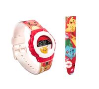 My sweety pop - Montre Numérique pour Garcon - Enfant - Ecole - Maternelle - Garderie - Vacances - Idée Cadeau - Bracelet Ajustable - Pokémon - Rouge