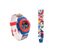 My sweety pop - Montre Numérique pour Garcon - Enfant - Ecole - Maternelle - Garderie - Vacances - Idée Cadeau - Bracelet Ajustable - Pat Patrouille - Bleu/Rouge