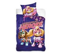 My sweety pop - Parure de lit - 2 Pieces - Enfant - Housse de Couette - 140 x 200 - Taie d'oreiller - 70 x 90 cm - 100% Coton - Pat Patrouille - Violet - Paw Patrol