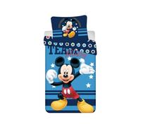 My sweety pop Parure de lit Enfant Mickey Mouse 2 pièces Enfant Housse | de Couette Réversible 140x200 Taie d'oreiller 70x90 cm Literie 100% Coton Mickey Mouse Bleu