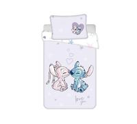 My sweety pop Parure de lit pour bébé Stitch et Angel 2 pièces Enfant | Housse de Couette Réversible 100x135 Taie d'oreiller 40x60 cm Literie 100% Coton