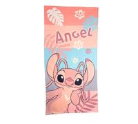 My sweety pop - Serviette de Plage Stitch - Serviette de Bain - Lilo et Stitch - Enfant - 70 x 140 cm - 100% Polyester - Vacances - Idée Cadeau (Stitch - Rose/Bleu)