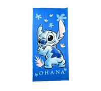 My sweety pop - Serviette de Plage Stitch - Serviette de Bain - Lilo et Stitch - Enfant - 70 x 140 cm - 100% Polyester - Vacances - Idée Cadeau - Stitch - Bleu Marine