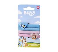 My sweety pop | Set de 4 Élastiques à Cheveux Bluey pour Filles | Accessoires Coiffure Officiels Bluey & Bingo | Élastiques Sans Métal Rose et Bleu | Cadeau Anniversaire Enfant et École