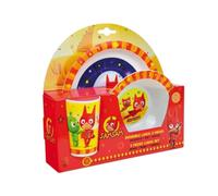My sweety pop | Set de Vaisselle Enfant Sam Sam 3 Pièces | Coffret Repas Complet avec Assiette Bol et Verre | Idéal Apprentissage Autonomie | Rouge Jaune Bleu | Cadeau Anniversaire +36 Mois