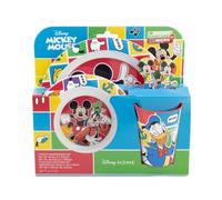 My sweety pop - Set de vaisselle pour enfant - coffret repas - ensemble 5 pièces - Assiette - Bol - Verre - Fourchette - cuillère - Mickey Mouse - garcon