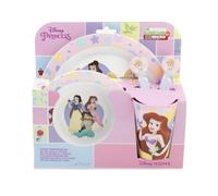 My sweety pop - Set de vaisselle pour enfant - coffret repas - ensemble 5 pièces - Assiette - Bol - Verre - Fourchette - cuillère - Disney princesses - Fille