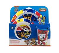 My sweety pop - Set de vaisselle pour enfant - coffret repas - ensemble 5 pièces - Assiette - Bol - Verre - Fourchette - cuillère - Pat Patrouille - Garcon - Paw Patrol - Bleu