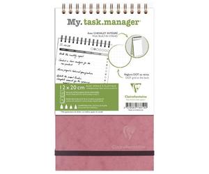 My.task.manager Age Bag bloc de bureau reliure intégrale en-tête 12x20 cm 250 pages détachables réglure DOT au verso - Rose antique