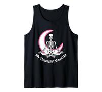 My Therapist Gave Up Méditant Squelette Yoga Moon Débardeur
