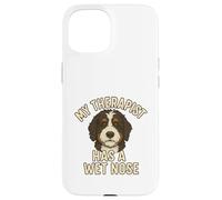 My Therapist Has a Wet Nose - Bernedoodle Edition Coque pour iPhone 15