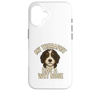 My Therapist Has a Wet Nose - Bernedoodle Edition Coque pour iPhone 16