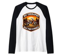 My Therapist Has Two Wheels Dirt Bike Motocross Moto MX Manche Raglan