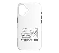 My Therapist Quit Stick Figurine Stickman Doodle imprimée Amusante Coque pour iPhone 16