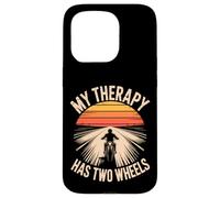 My Therapy Has Two Wheels Moto Coque pour iPhone 15 Pro