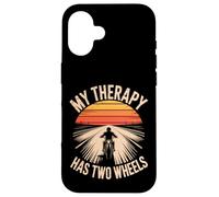 My Therapy Has Two Wheels Moto Coque pour iPhone 16