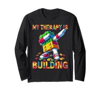 My Therapy is Building Funny Master Builder Dabbing Manche Longue